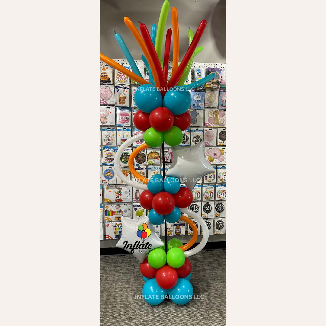 Curvy Firework - Balloon Column