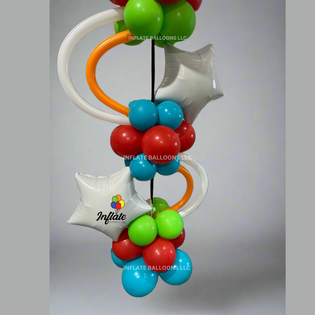 Curvy Firework - Balloon Column