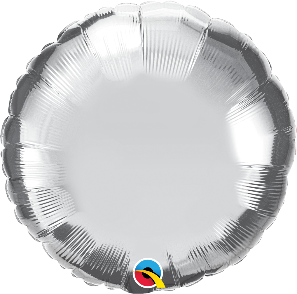 20" Metallic Silver Circle Foil