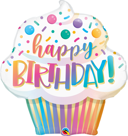 Happy Birthday - Ombre Cupcake SuperShape