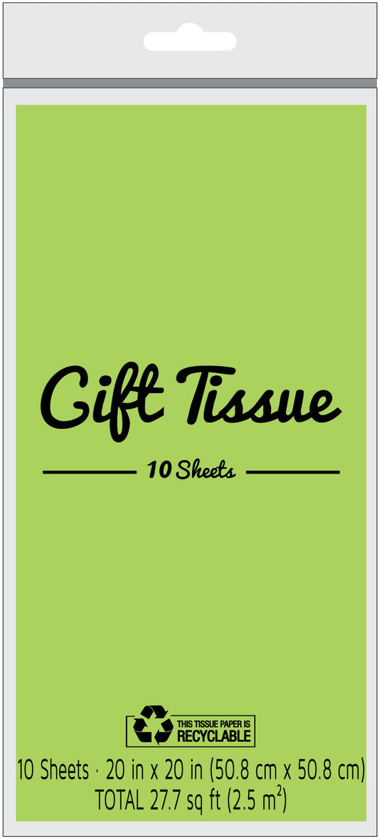 Lime Green Gift Tissue - 10 Sheets