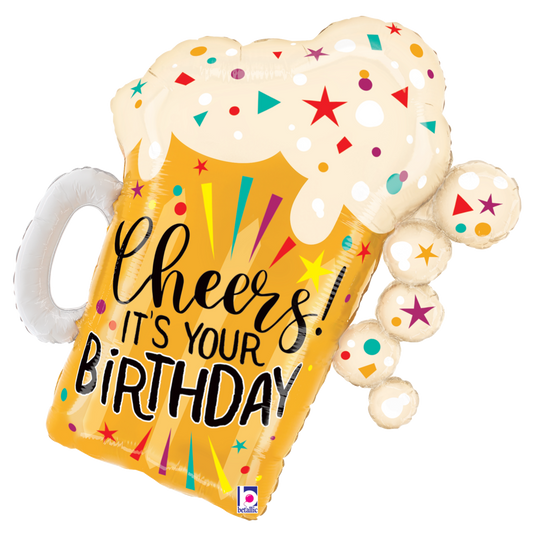 Birthday Fun Confetti Beer - SuperShape Foil Balloon