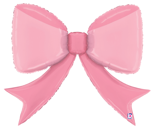 41" Pretty Pink Bow SuperShape Foil Balloon