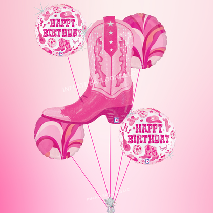 Birthday Cowgirl - Foil Balloon Bouquet