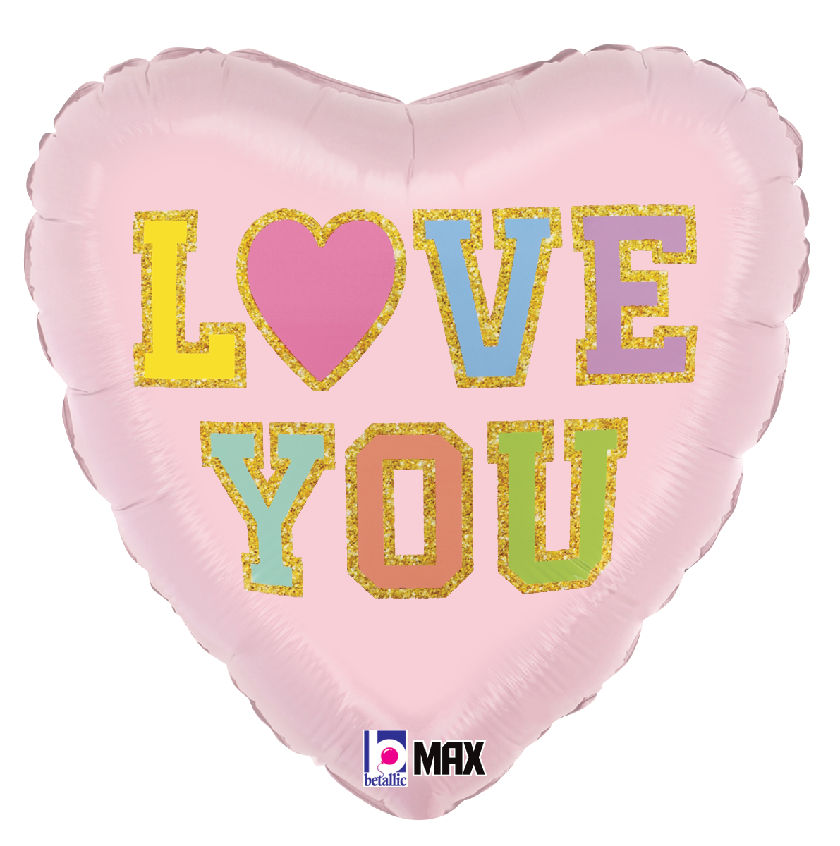 18" Love Patch Heart Foil Balloon