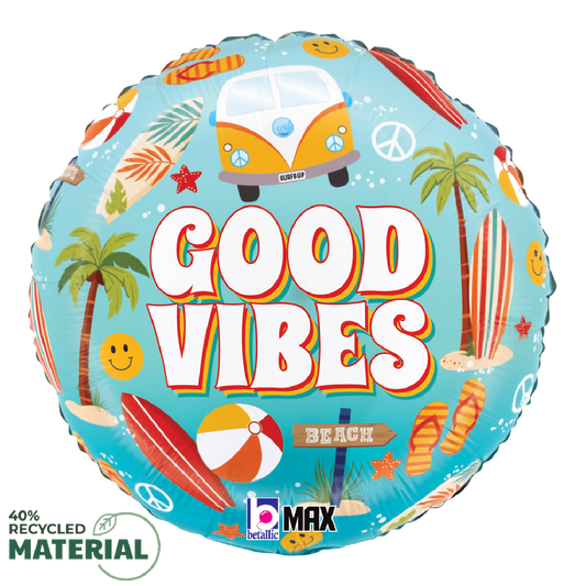 18" Good Vibes Foil Balloon