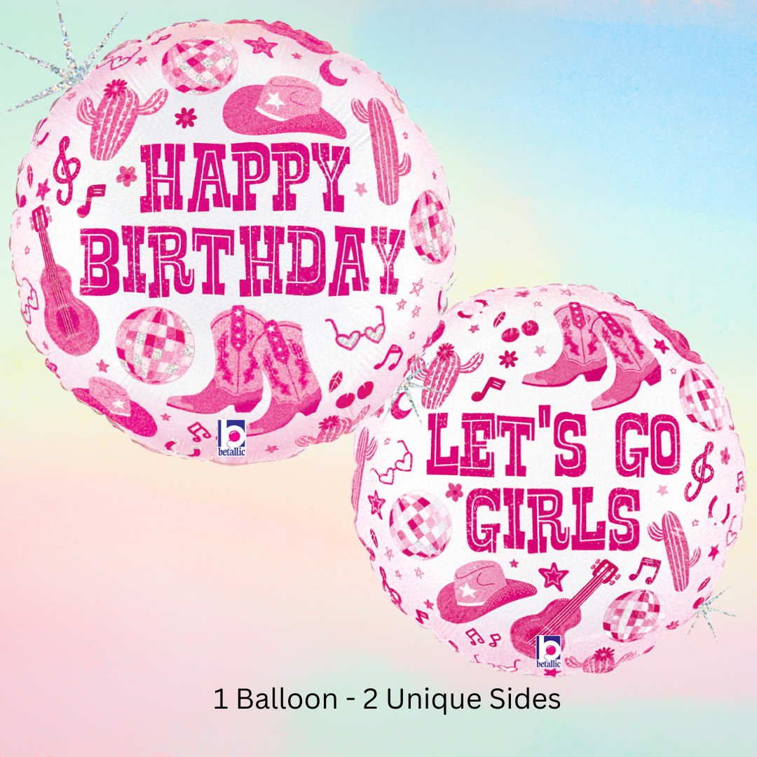 18" Happy Birthday Disco Cowgirl Party