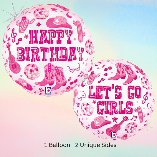 18" Happy Birthday Disco Cowgirl Party