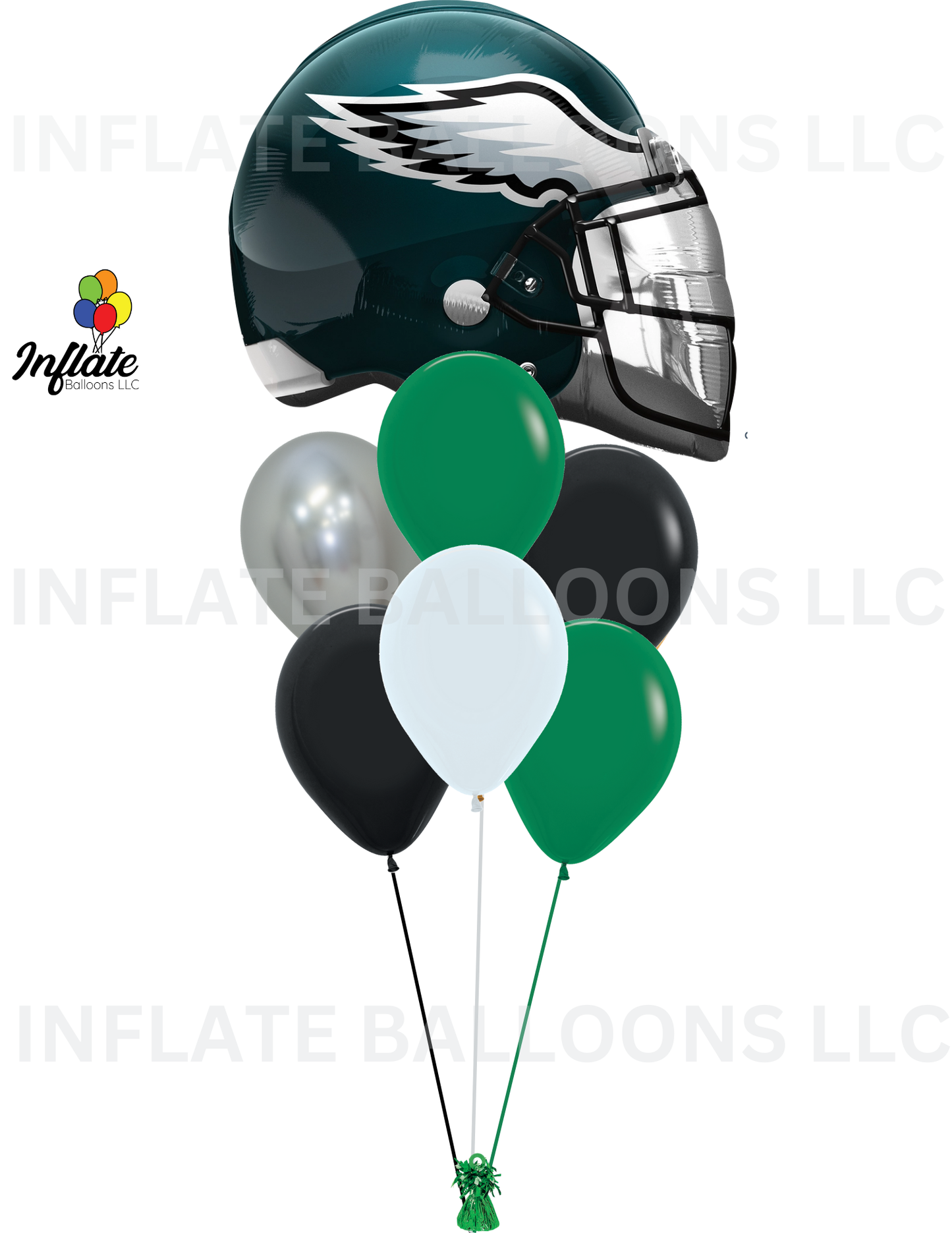 Philadelphia Eagles - Large Helmet Balloon Bouquet Bundle