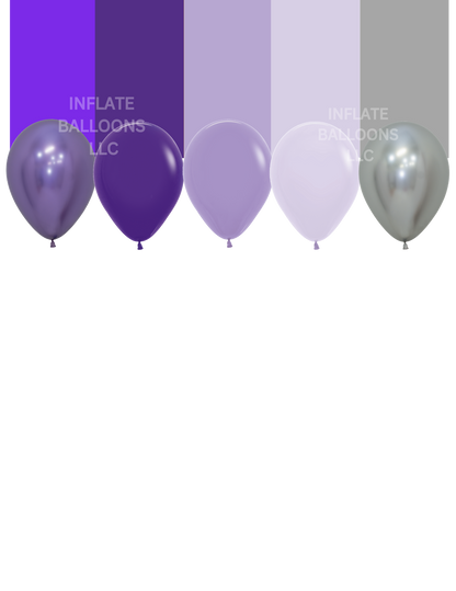 Purples + Silver - Latex Bunch