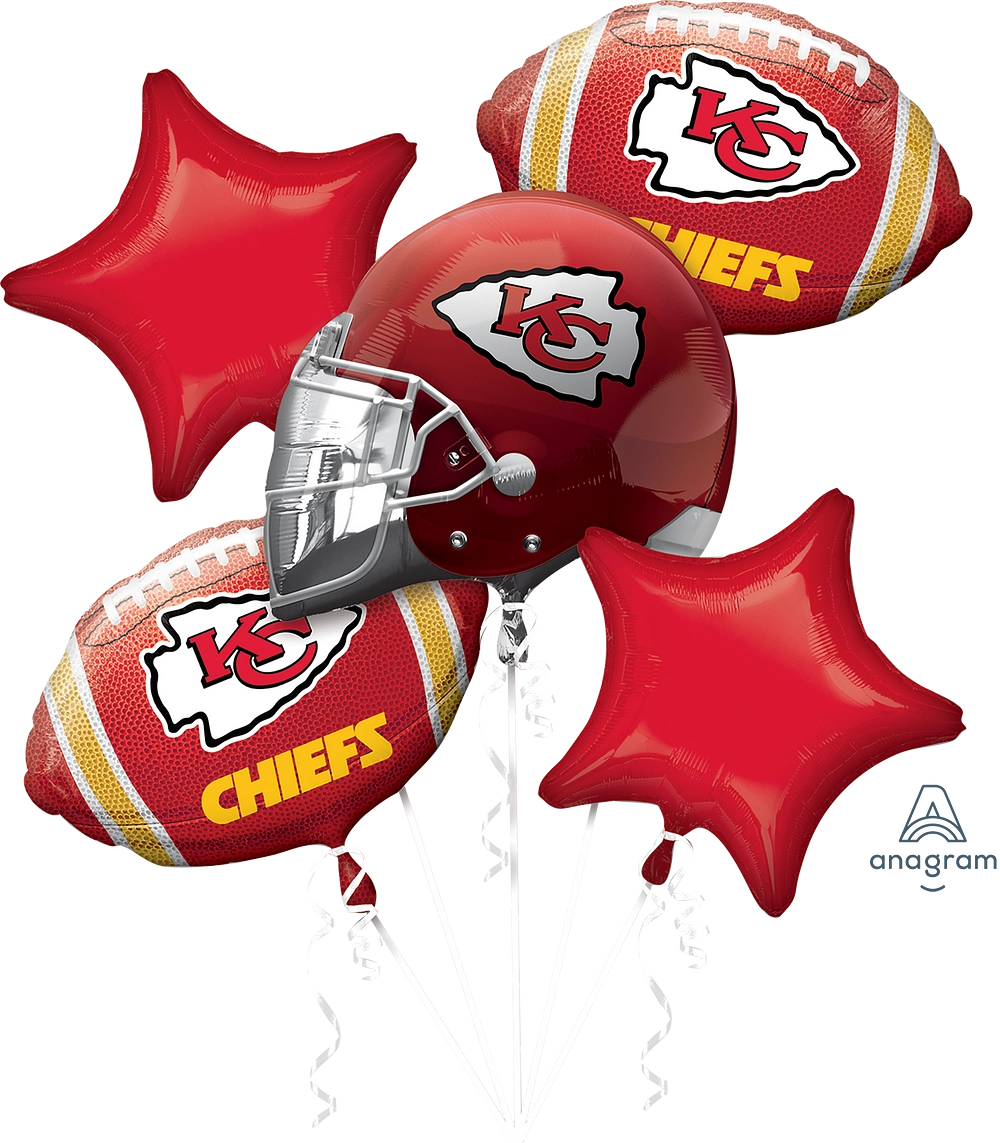 Kansas City Chiefs Foil Balloon Bouquet Bundle