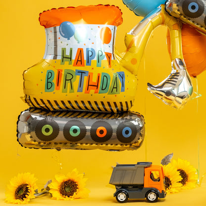 Birthday Construction Excavator - SuperShape