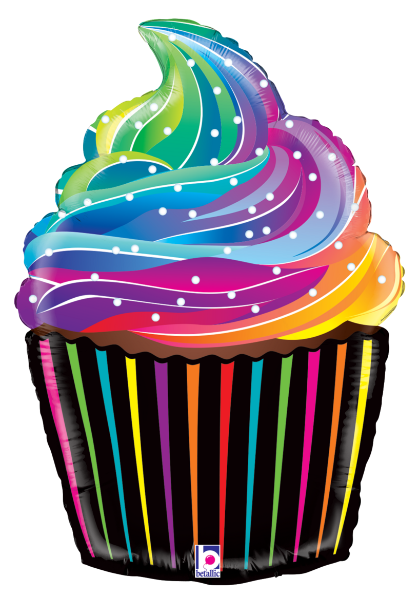 Rainbow Cupcake - SuperShape Balloon