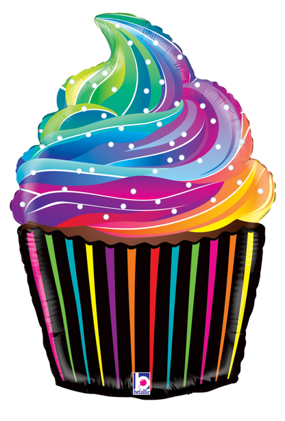 Rainbow Cupcake - SuperShape Balloon