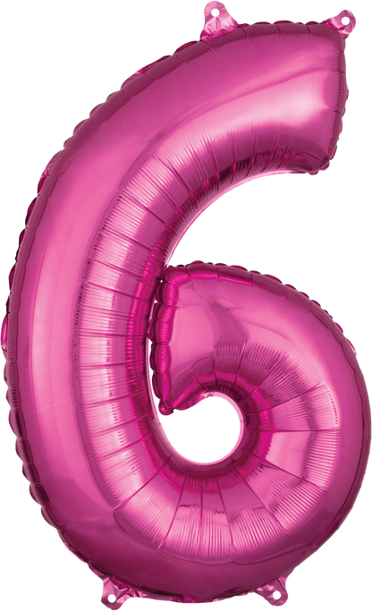 Pink Magenta Midsize Numbers