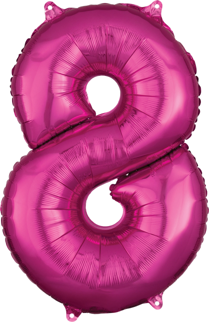 Pink Magenta Midsize Numbers