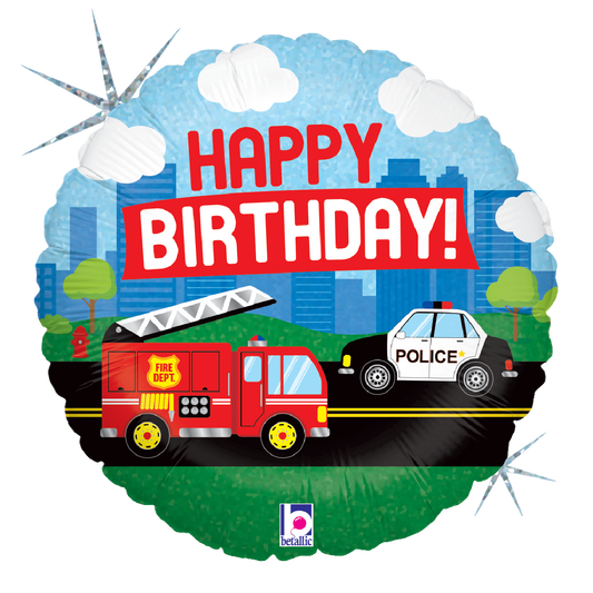 Happy Birthday - Emergency Vehicles