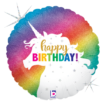 Happy Birthday - Rainbow Unicorn