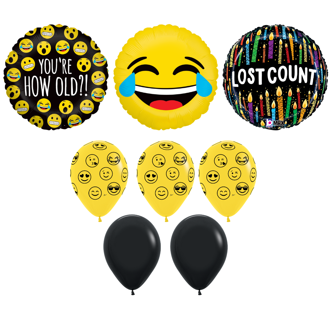 How Old Emoji - Mixed Balloon Bouquet