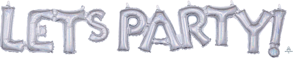 Let's Party! - Air - Filled Balloon Banner Phrase