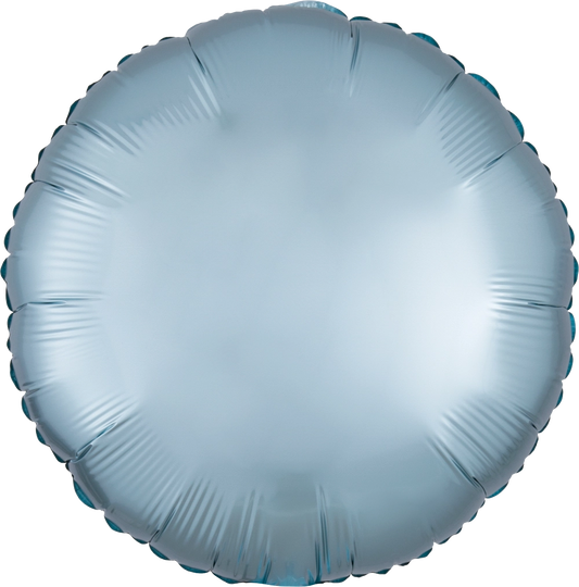 17" Pastel Blue Satin Luxe Circle Foil