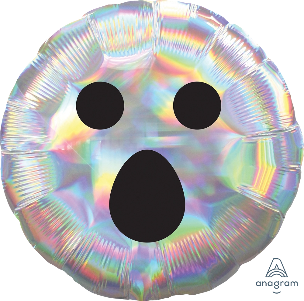 Iridescent Ghost Face - Foil Balloon