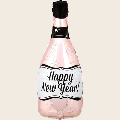 26" Happy New Year Rose Gold Bottle