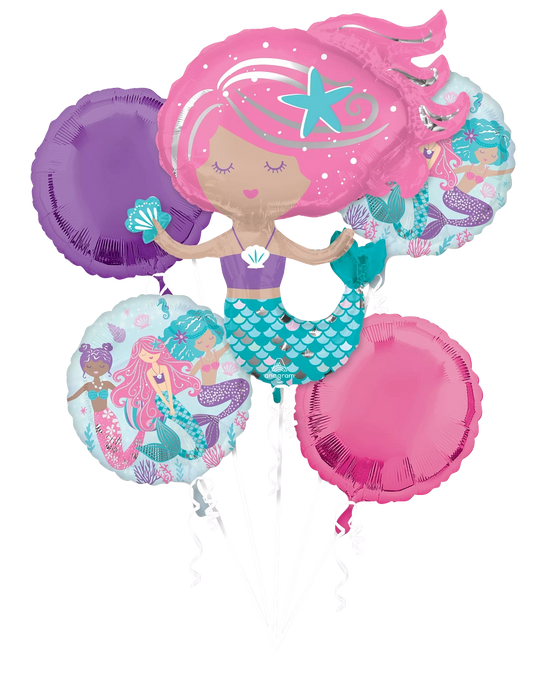 Shimmering Mermaid Foil Balloon Bouquet