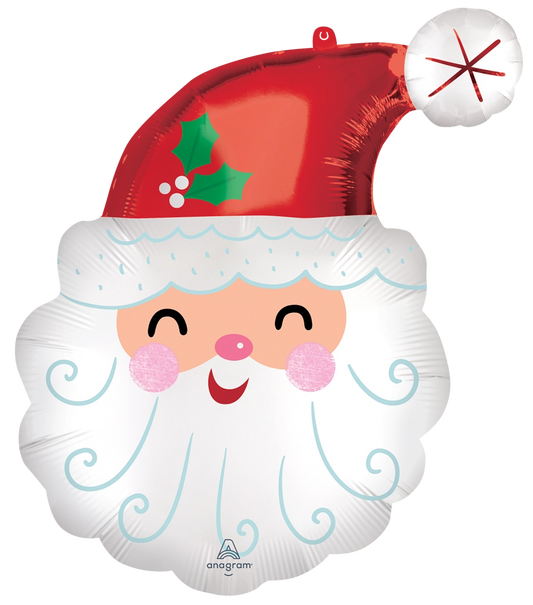 Smiley Satin Santa Head - SuperShape