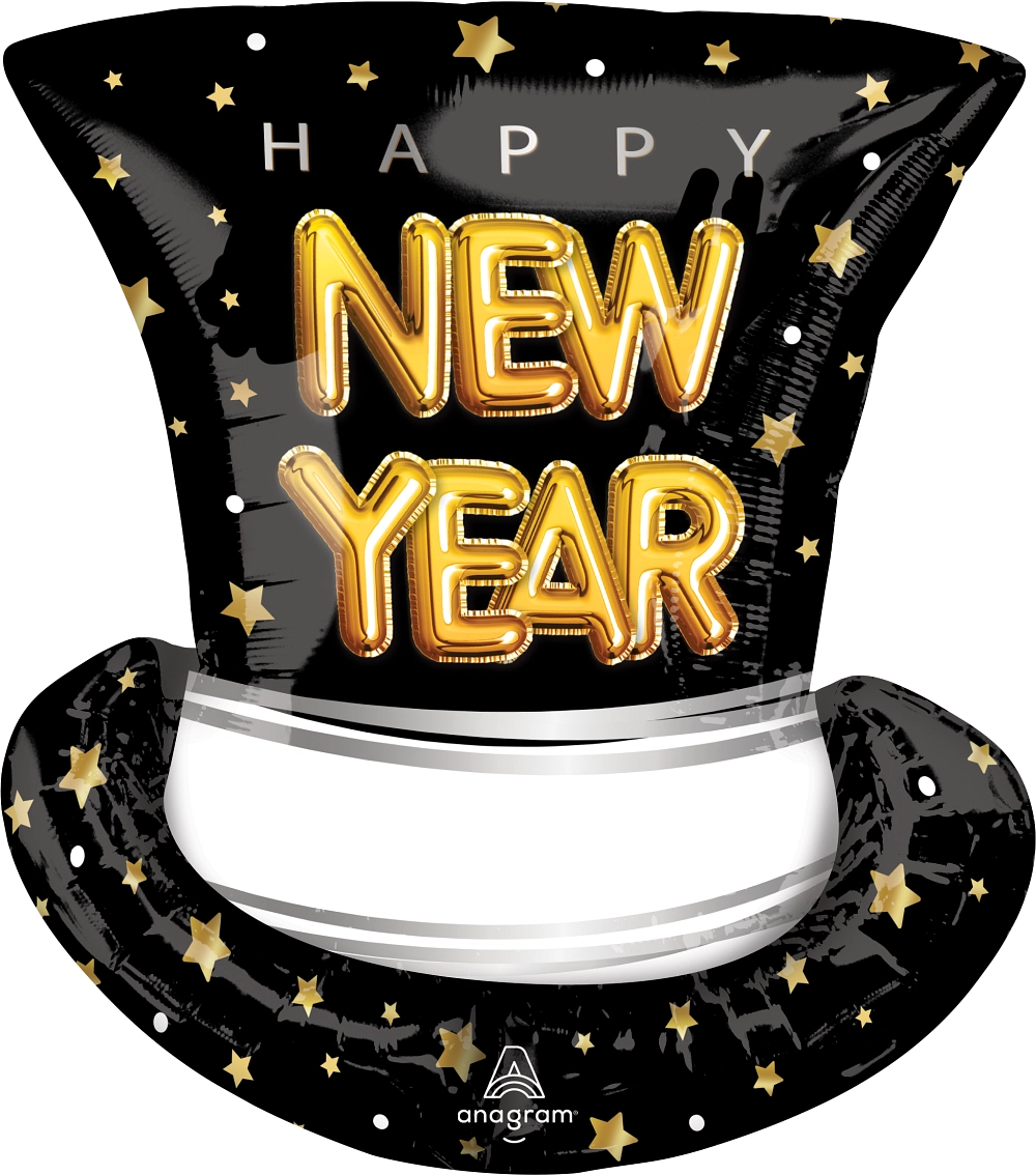 Happy New Year Top Hat - SuperShape