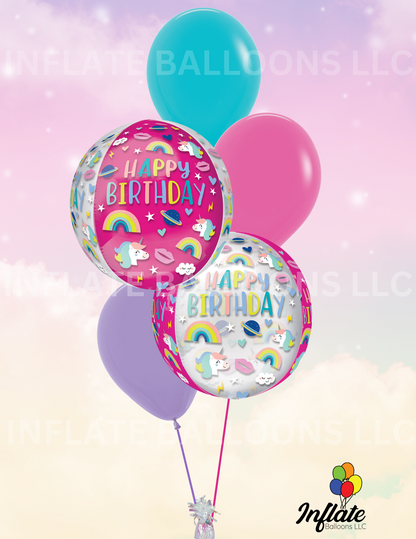 Trendy Icons Birthday Orbz Bouquet Bundle