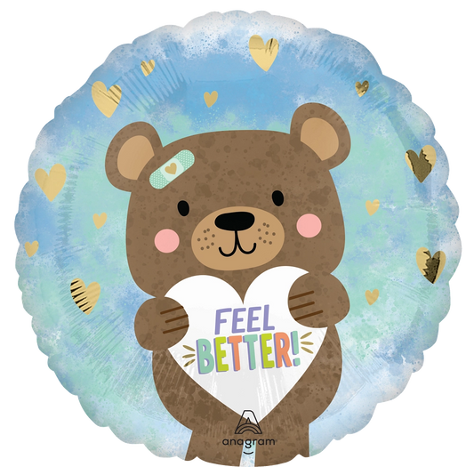 Feel Better Bear - Foil Balloon