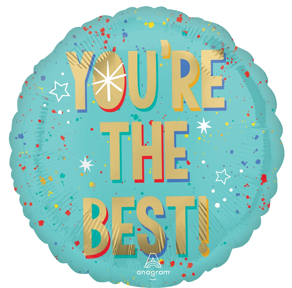 17" You're The Best Splash Foil Balloon