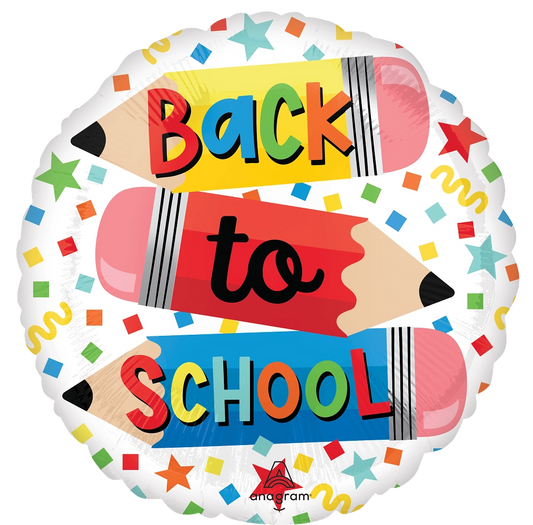 17" Write On Back to School Foil Balloon