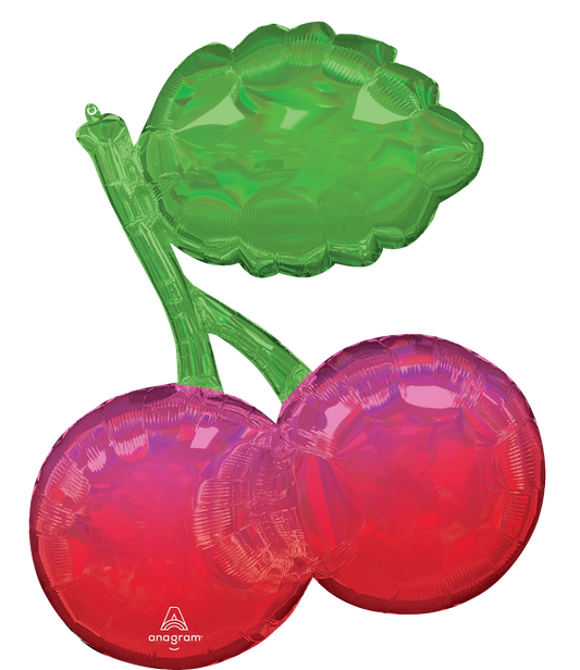 30" Iridescent Cherries - Foil SuperShape Balloon