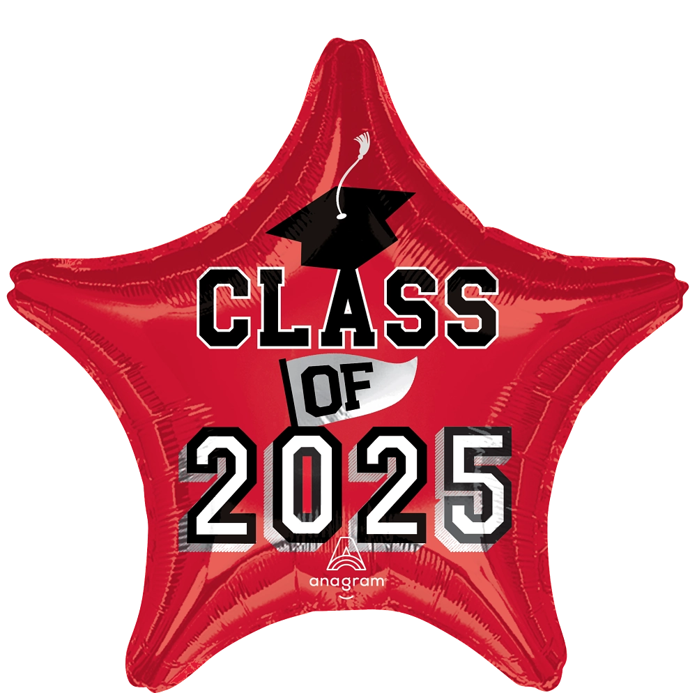 17" Class of 2025 Star - Red