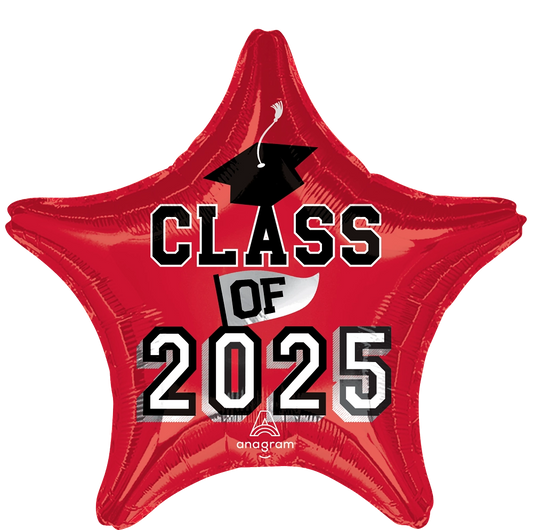 17" Class of 2025 Star - Red