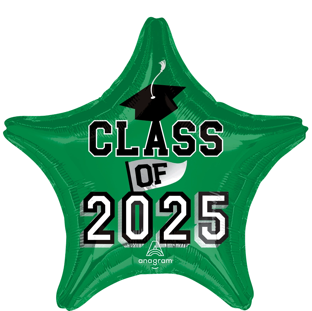 17" Class of 2025 Star - Green