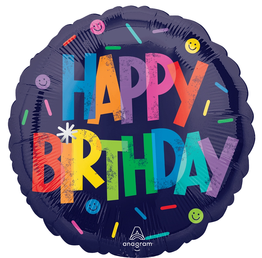 17" Happy Birthday Bold Foil Balloon