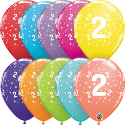 11" Qualatex Latex / 2-A-Round - Assorted Colors