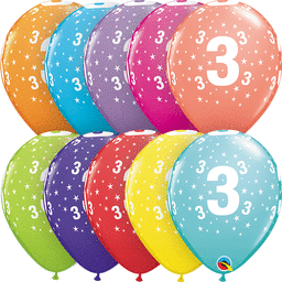 11" Qualatex Latex / 3-A-Round - Assorted Colors