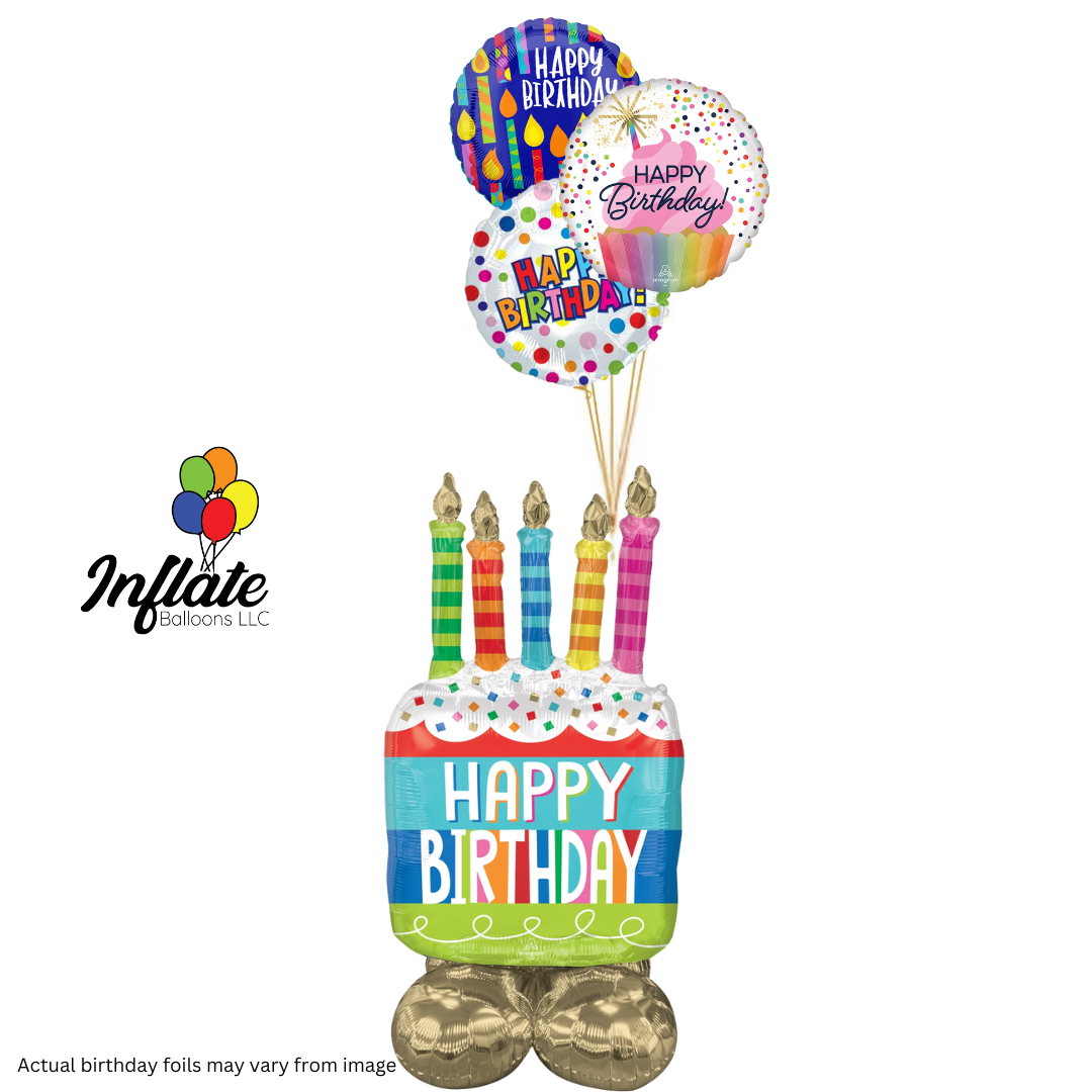 Make A Wish Birthday Airloonz + Birthday Trio Bundle