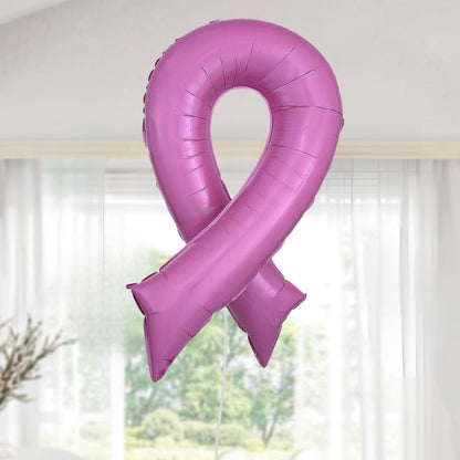 36" Pink Cancer Ribbon Supershape Foil Balloon