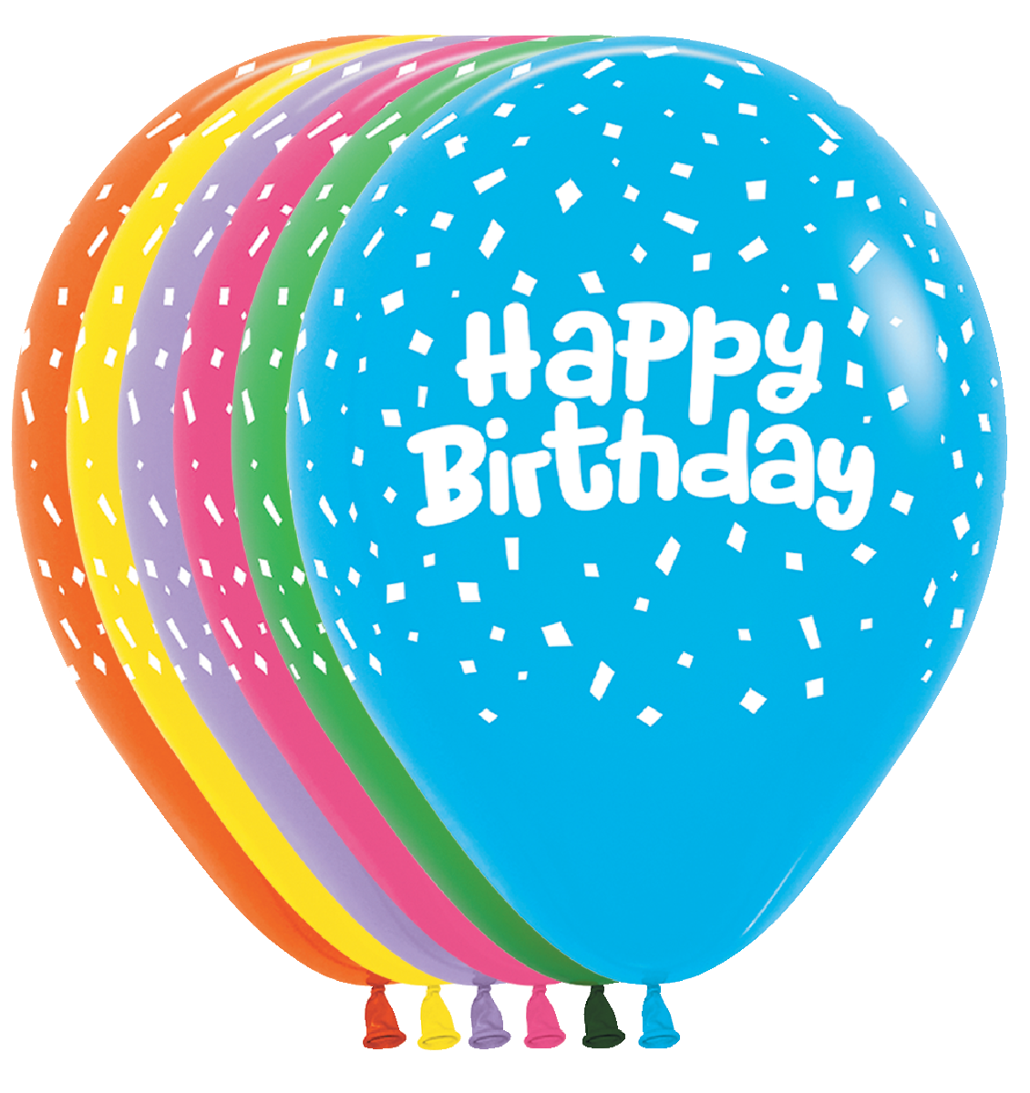 11" Printed Latex - Happy Birthday - Assorted Colors