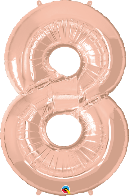 Large Rose Gold Numbers