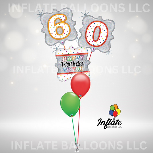 80th Birthday Candle Balloon Bundle