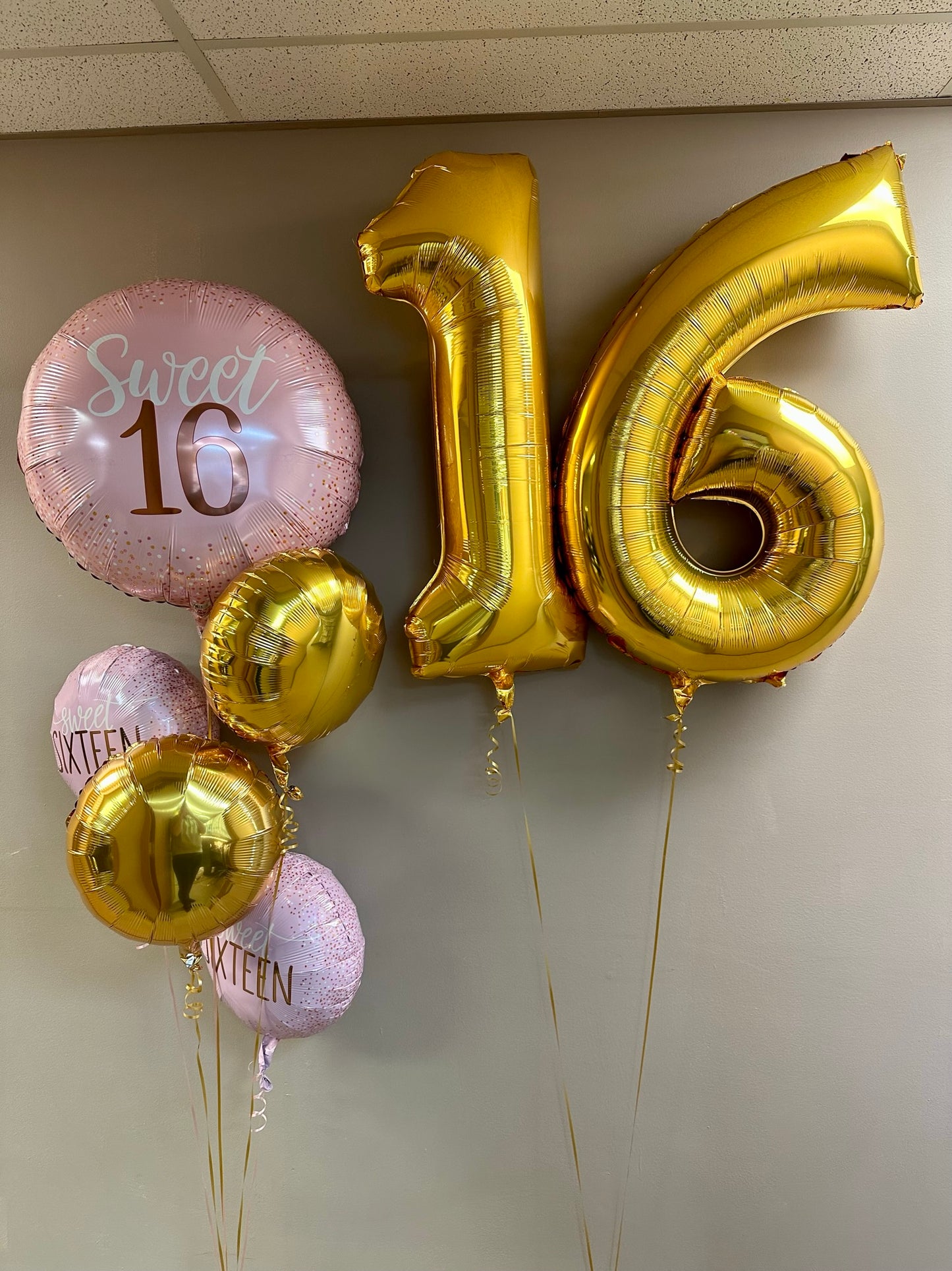 Celebration of Sixteen - Balloons + Sparkler Candles Bundle