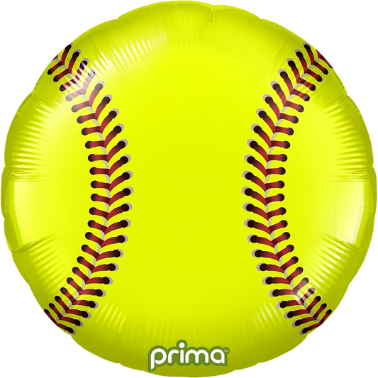 18" Softball Foil Balloon