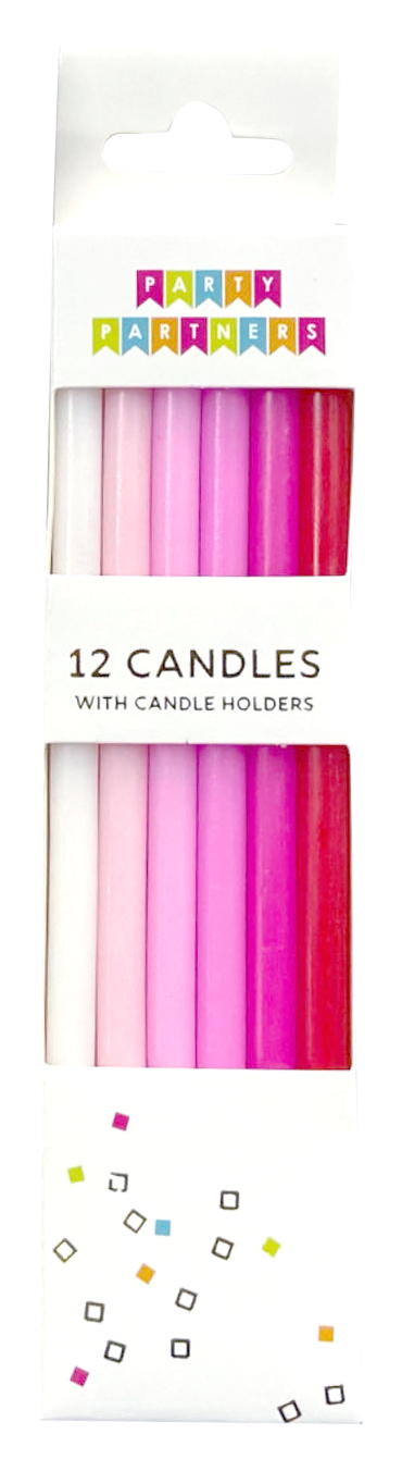 Pink Gradient - 12 Candle Set