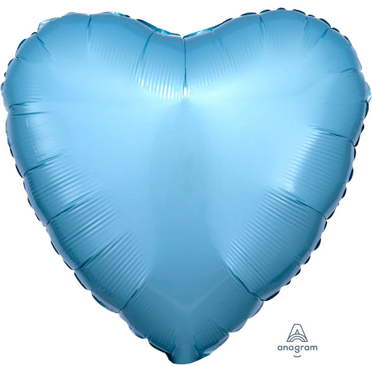 17" Metallic Paste Pearl Blue Heart Foil